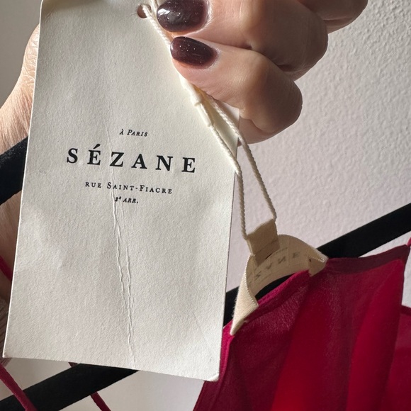 Sezane Athena top in Fuchsia size 38 NWT - Picture 7 of 9